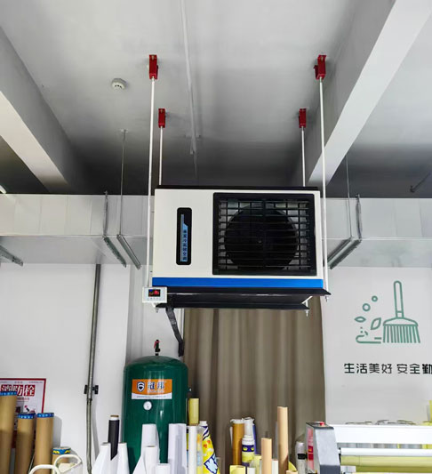 廣告印刷車間制冷降溫，應(yīng)用蒸發(fā)冷省電空調(diào)機(jī)組-臥式軸流機(jī)組