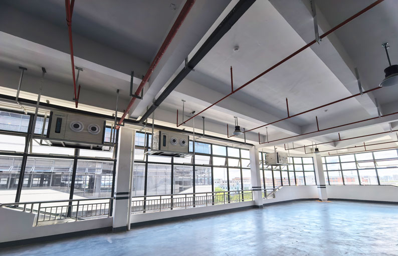 電動(dòng)工具生產(chǎn)車間制冷降溫，安裝蒸發(fā)冷省電空調(diào) - 臥式射流機(jī)型