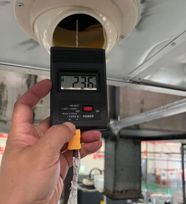 工業(yè)蒸發(fā)冷省電空調(diào) 測量出風口溫度