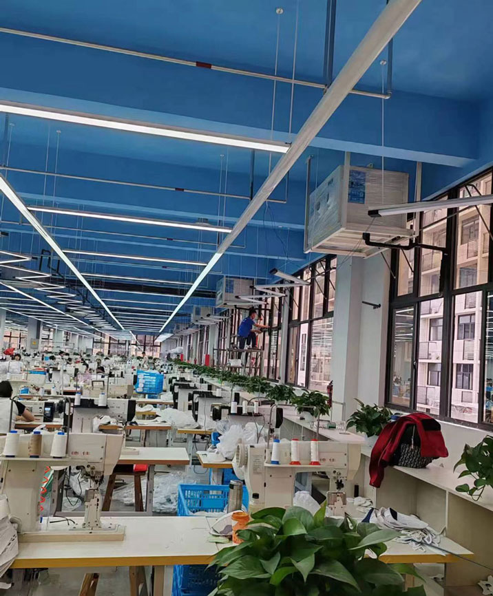 工業(yè)省電空調臥式射流機應用于鞋廠降溫